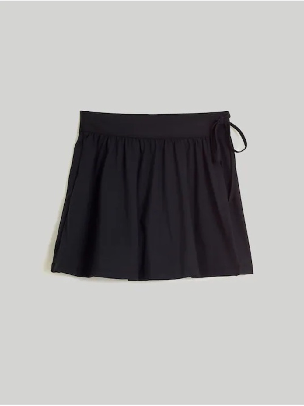 Madewell Black Circle Skirt with Side Tie